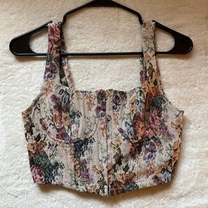 Wild Fable Tapestry Print Corset